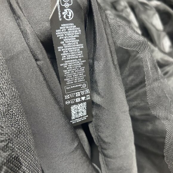 ASOS Luxe Black Square Neck Tiered Polka Dot Fit & Flare Dress Size US 10 NWOT - Picture 6 of 10